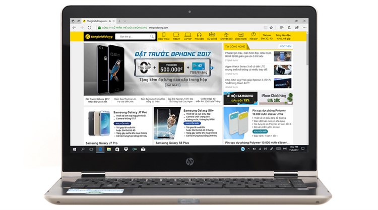 Laptop HP Pavilion x360 ba063TU i3 7100U/4GB/500GB/Win10/(2GV25PA)