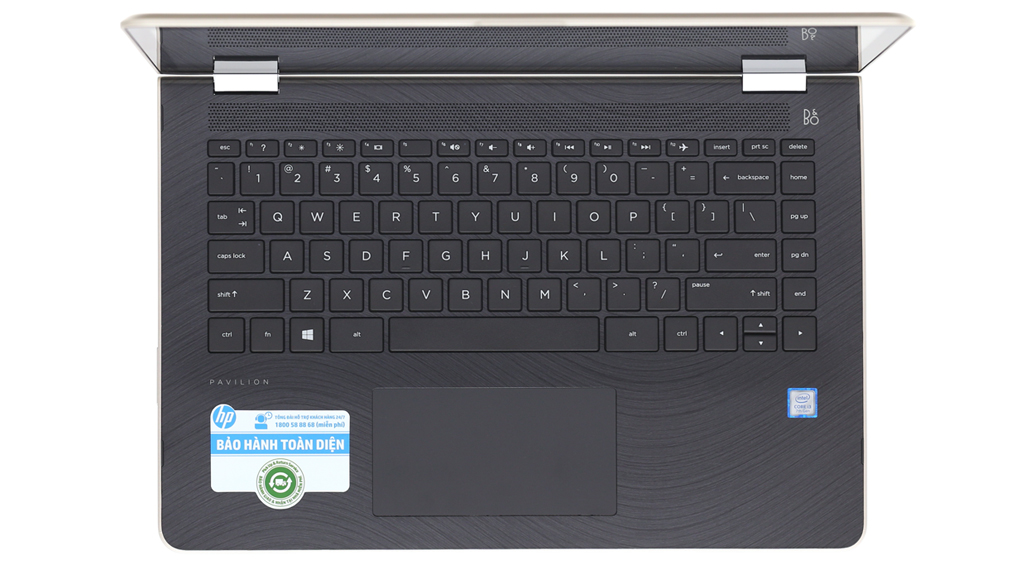 Laptop HP Pavilion x360 ba063TU i3 7100U/4GB/500GB/Win10/(2GV25PA) Màu Vàng đồng