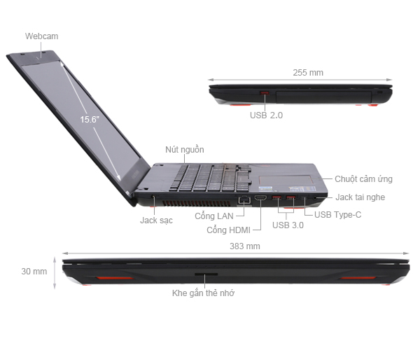 Asus GL553VD i7 7700HQ/8GB/1TB/4GB GTX1050/Win10/(FY884T)