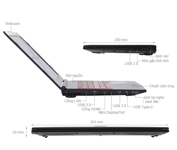 MSI GL62M 7RDX i7 7700HQ/8GB/1TB/4GB GTX1050/Win10/(1815VN)