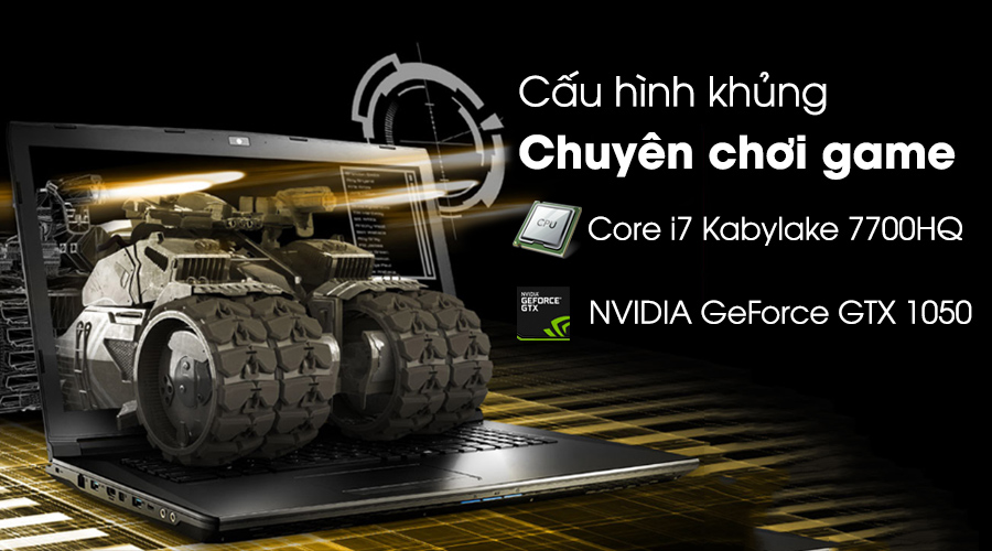 Laptop MSI GL62M 7RDX i7 7700HQ/8GB/1TB/4GB GTX1050/Win10/(1815VN)