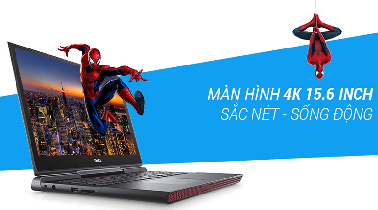 Laptop Dell Inspiron 7567B i7 7700HQ/8GB/1TB+128GB/4GB GTX1050Ti/Win10/(P65F001)