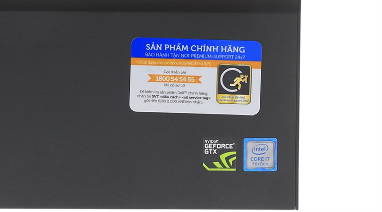 Laptop Dell Inspiron 7567B i7 7700HQ/8GB/1TB+128GB/4GB GTX1050Ti/Win10/(P65F001)