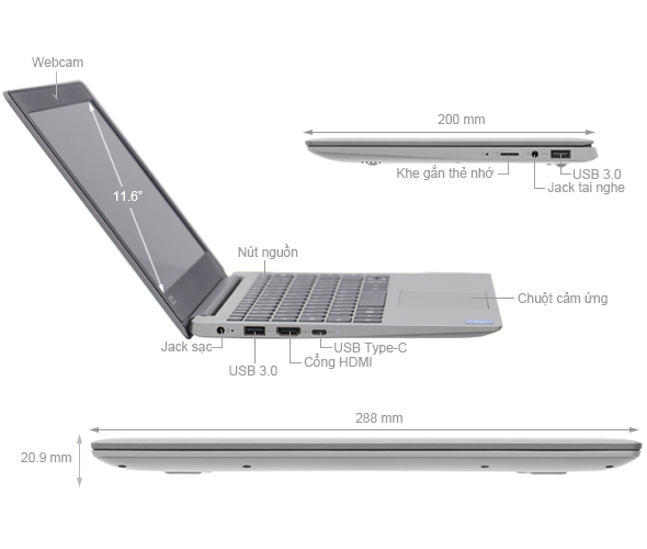 Lenovo IdeaPad 120S 11IAP N3350/2GB/32GB/Win10/(81A40072VN)