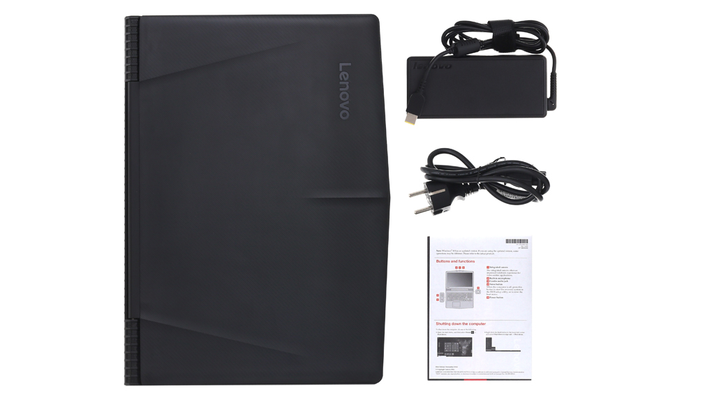 Bộ sản phẩm gồm: Sách hướng dẫn, Thùng máy, Sạc Laptop Lenovo