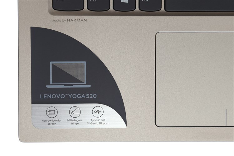 Laptop Lenovo Yoga 520 14IKB i3 7100U/4GB/1TB/Win10/(80X8005RVN) Màu Vàng đồng