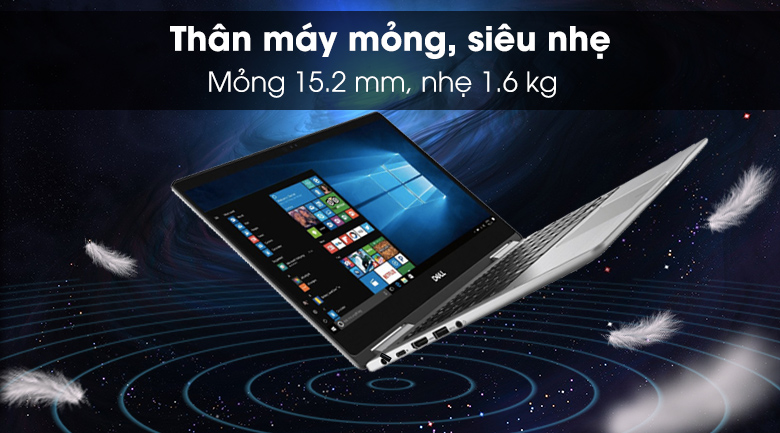 Dell Inspiron 7373 Core i7, Màn hình cảm ứng - Xoay gập 360 độ