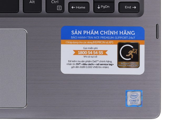 Laptop Dell Inspiron 7373 i7 8550U/8GB/256GB/Win10/Office365/(P83G001) Màu Xám