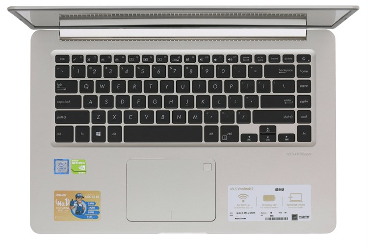 Laptop Asus VivoBook S15 S510UQ i5 8250U/4GB/1TB/940MX/Win10/(BQ475T) Màu Vàng đồng