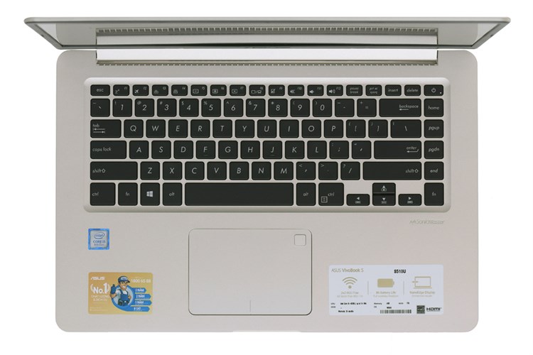 Laptop Asus VivoBook S15 S510UA i5 8250U/4GB/1TB/Win10/(BQ414T) Màu Vàng đồng