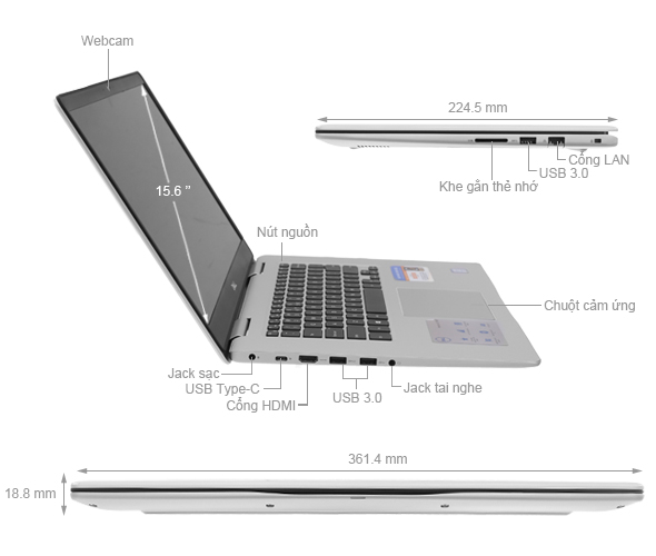 Dell Inspiron 7570 i5 8250U/4GB/1TB+128GB/4GB MX130/Win10/Office365/(N5I5102OW)