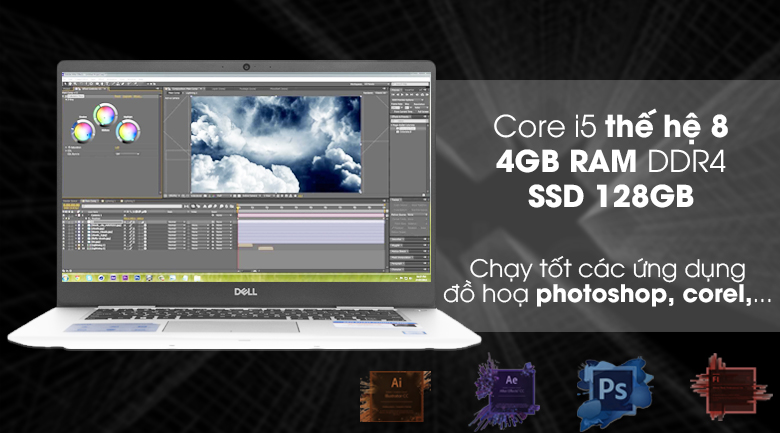 Laptop Dell Inspiron 7570 i5 8250U/4GB/1TB+128GB/4GB MX130/Win10/Office365/(N5I5102OW)