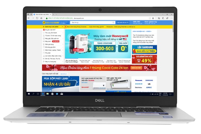 Laptop Dell Inspiron 7570 i5 8250U/4GB/1TB+128GB/4GB MX130/Win10/Office365/(N5I5102OW) Màu Bạc