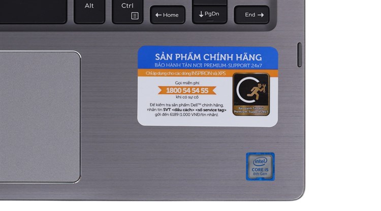 Laptop Dell Inspiron 7373 i5 8250U/8GB/256GB/Office365/Win10 (C3TI501OW) Màu Xám