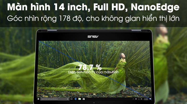 Laptop Asus TP410UA i3 7100U/4GB/500GB/Win10/(EC250T)