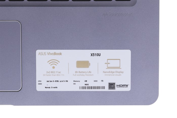 Laptop Asus X510UQ i5 7200U/4GB/1TB/2GB 940MX/Dos/(BR570) Màu Xám