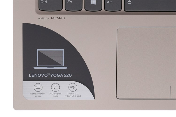 Laptop Lenovo Yoga 520 14IKBR i5 8250U/4GB/1TB/Win10/(81C80088VN) Màu Vàng đồng