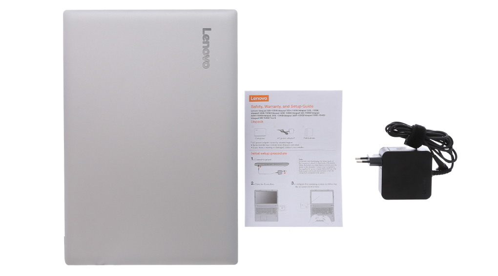 Bộ sản phẩm gồm: Sách hướng dẫn, Thùng máy, Sạc Laptop Lenovo