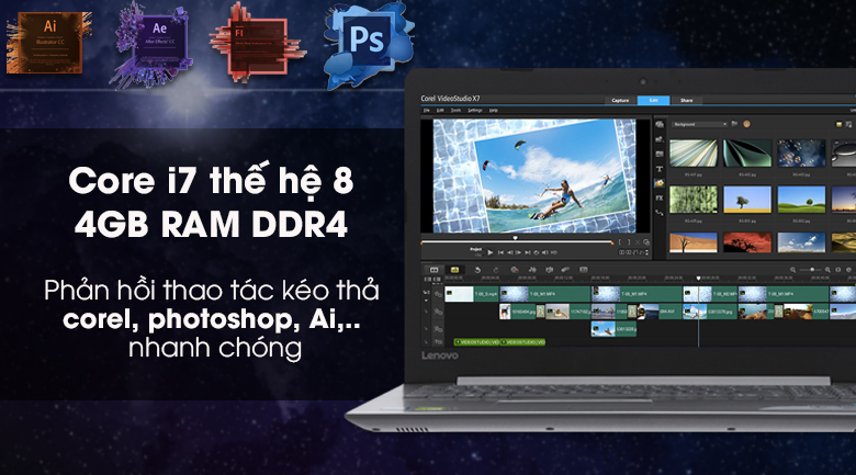 Laptop Lenovo IdeaPad 320 15IKBN i7 8550U/4GB/1TB/2GB MX150/Win10/(81BG00E1VN)