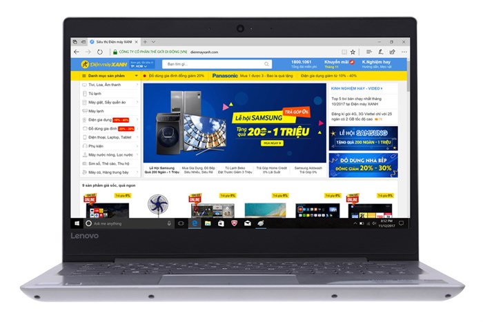 Laptop Lenovo IdeaPad 320S 14IKBR i5 8250U/4GB/1TB/Win10/(81BN0051VN) Màu Xám