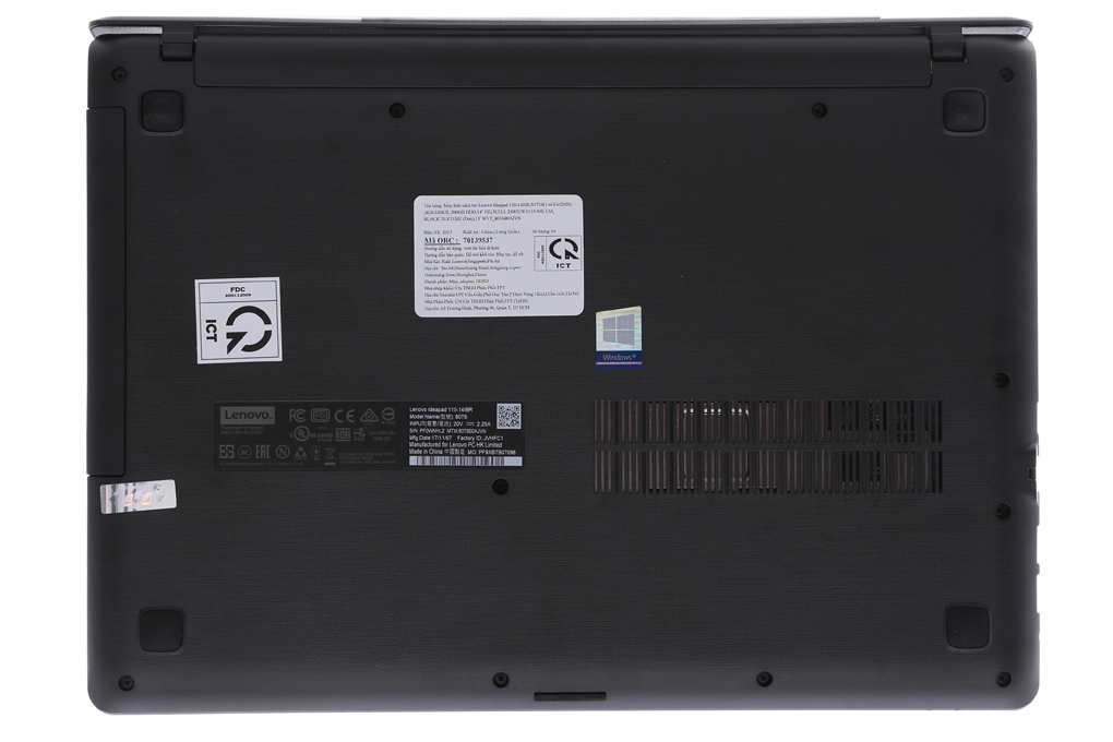 Laptop Lenovo Ideapad 110 14IBR N3710/4GB/500GB/Win10/(80T600AJVN) Màu Đen