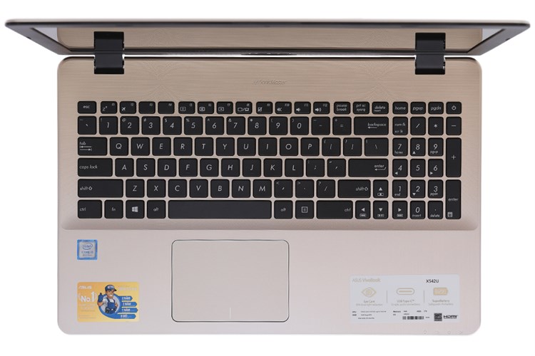 Laptop Asus VivoBook X542UA i5 8250U/4GB/1TB/Win10/(GO349T) Màu Vàng đồng