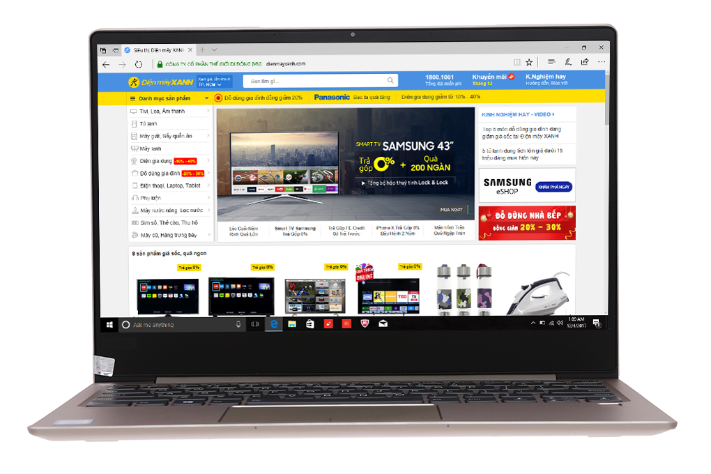 Laptop Lenovo IdeaPad 720S 13IKB i7 8550U/8GB/256GB/Win10/(81BV0062VN) Màu Vàng đồng