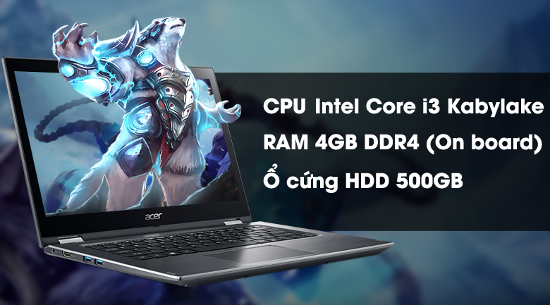 Laptop Acer Spin 3 SP314 51 39WK i3 7130U/4GB/500GB/Win10 (NX.GUWSV.001)