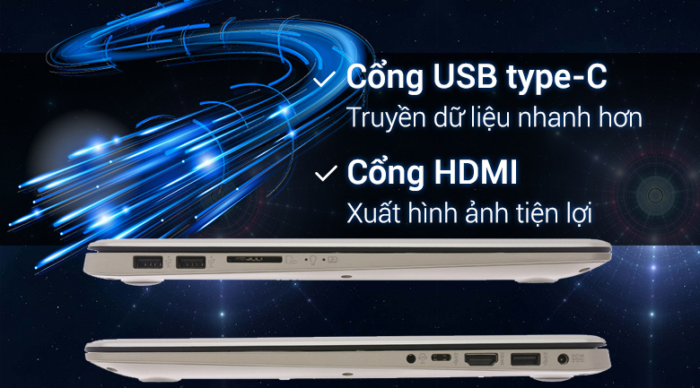 Laptop Asus VivoBook X510UA i3 7100U/4GB/1TB/Win10/(BR650T)