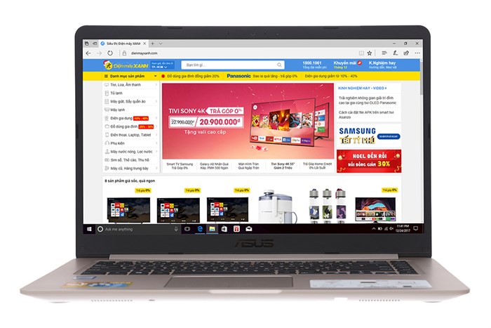 Laptop Asus VivoBook X510UA i3 7100U/4GB/1TB/Win10/(BR650T) Màu Vàng đồng