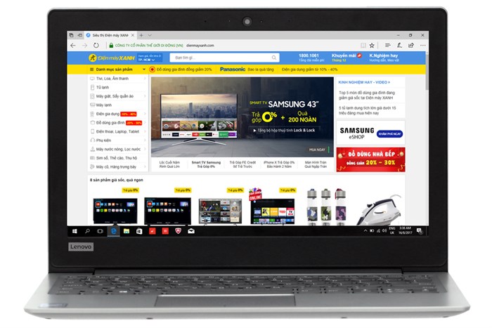 Laptop Lenovo Ideapad 120S 11IAP N3350/2GB/32GB/Win10/(81A400DYVN) Màu Xám