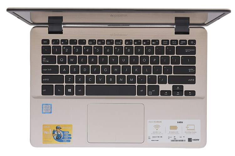 Laptop Asus VivoBook X405UA i3 7100U/4GB/1TB/Win10/(EB785T) Màu Vàng đồng