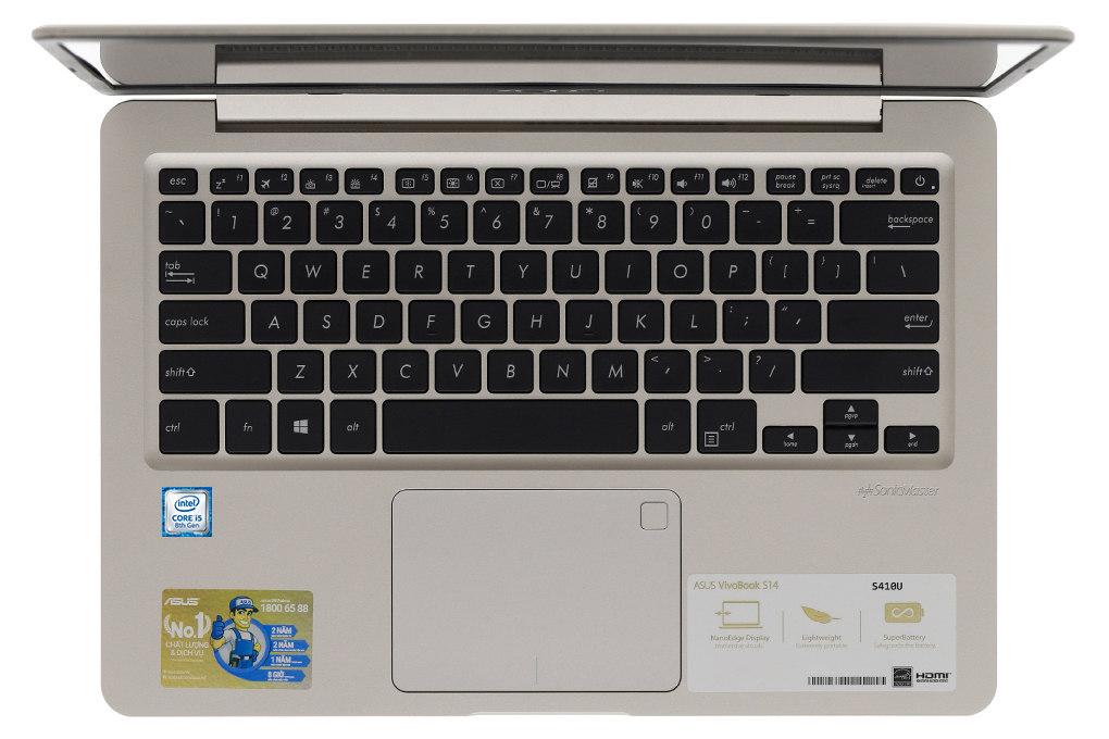 Laptop Asus VivoBook S14 S410UA i5 8250U/4GB/1TB/Win10/(EB003T) Màu Vàng đồng