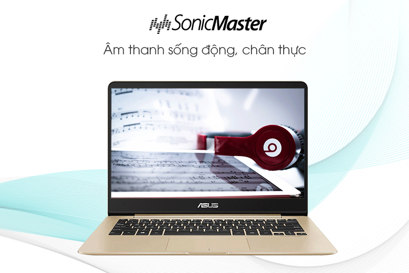 Asus UX430UA - Công nghệ âm thanh SonicMaster Audio asus ux430ua i5 8250u gv261t amthanh