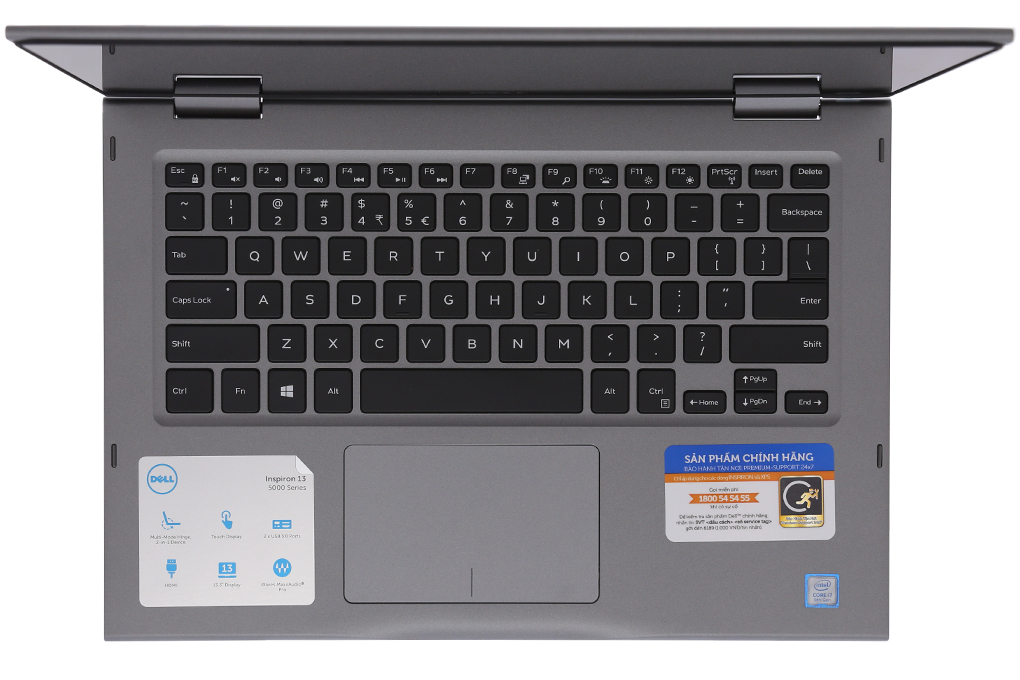 Laptop Dell Inspiron 5379 i7 8550U/8GB/1TB/Win10/Office365/(C3TI7501W) Màu Xám