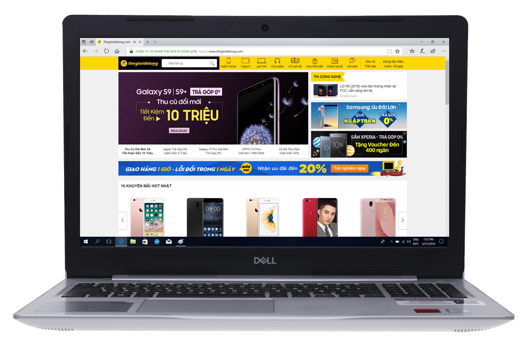 Laptop Dell Inspiron 5570 i5 8250U/4GB/1TB/2GB M530/Win10/(M5I5238W) - 4