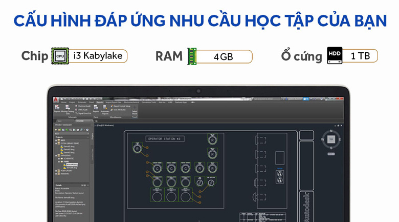 Laptop HP Pavilion 14 bf034TU i3 7100U/4GB/1TB/Win10/(3MS06PA)