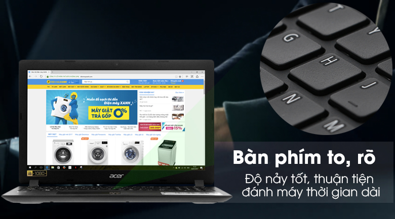 Laptop Acer Aspire A315 51 39DJ i3 7130U/4GB/1TB/Win10/(NX.GNPSV.030)