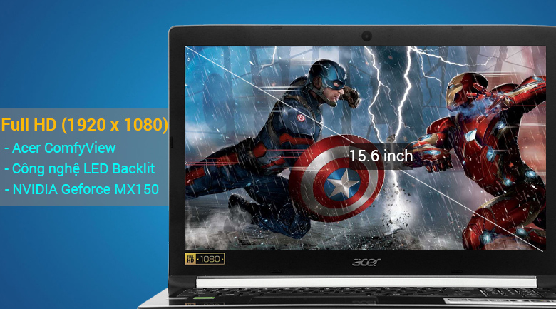 Laptop Acer Aspire A515 51G 51EM i5 8250U/4GB/1TB/2GB MX150/Win10/(NX.GTCSV.002)