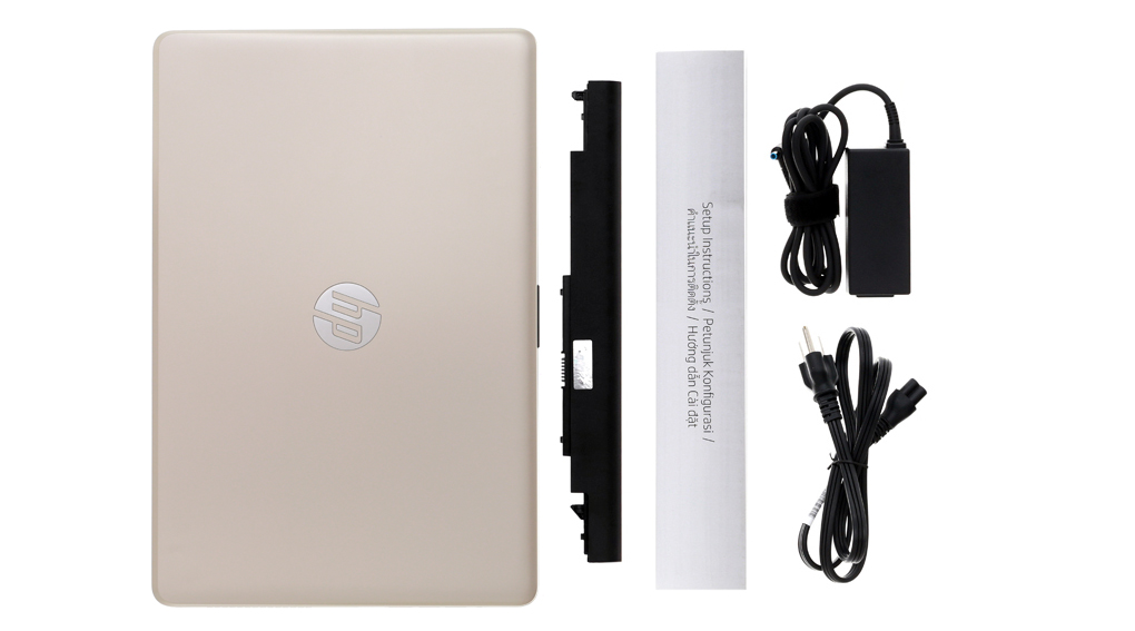 Bộ sản phẩm gồm: Pin, Dây nguồn, Sách hướng dẫn, Thùng máy