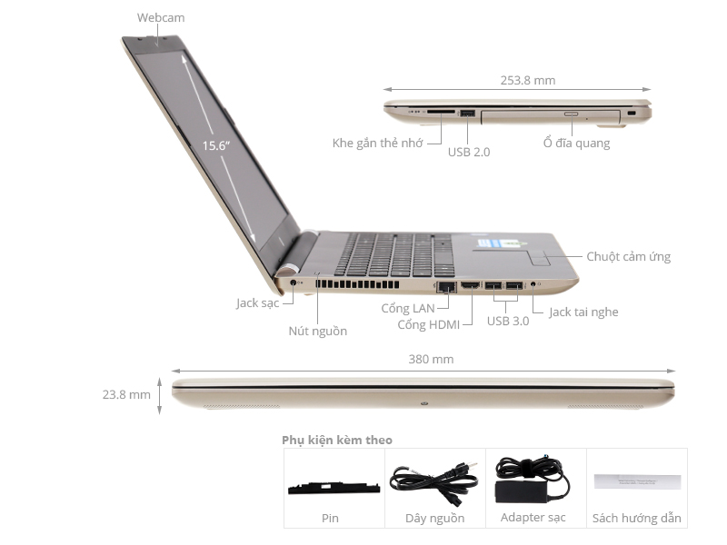 HP 15 bs641TU N3710/4GB/500GB/Win10/(3MT73PA)