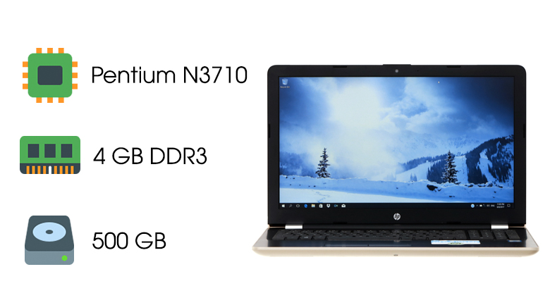 Laptop HP 15 bs641TU N3710/4GB/500GB/Win10/(3MT73PA)
