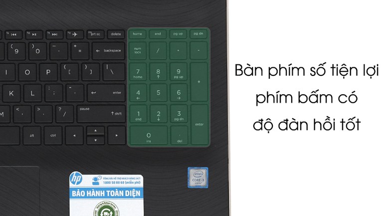 Laptop HP 15 bs647TU i3 6006U/4GB/500GB/Win10/(3MR94PA)