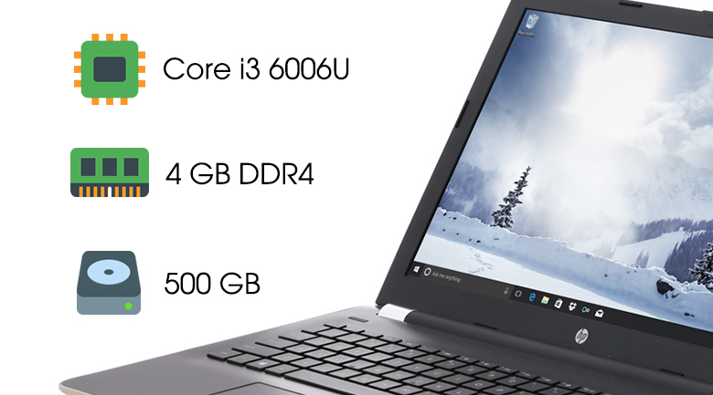 Laptop HP 15 bs647TU i3 6006U/4GB/500GB/Win10/(3MR94PA)