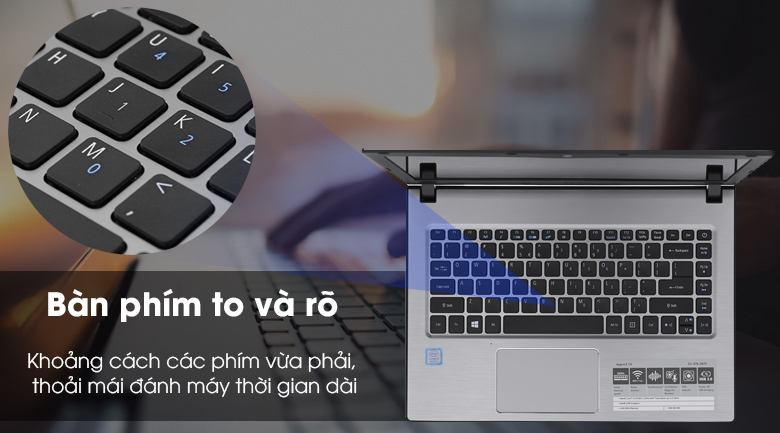 Laptop Acer Aspire E5 476 i3 8130U/4GB/500GB/Win10 (NX.GWTSV.002)