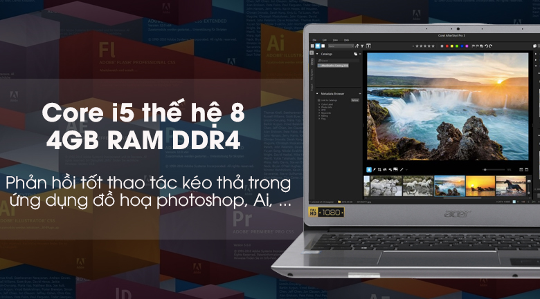 Laptop Acer Swift 3 SF314 54 51QL i5 8250U/4GB/1TB/Win10 (NX.GXZSV.001)