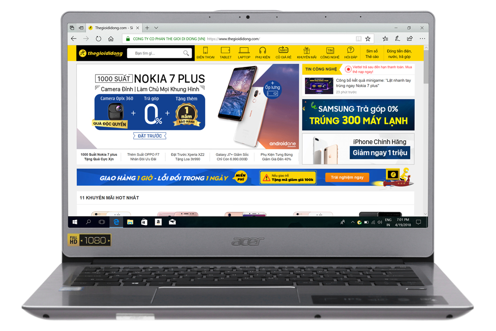 Laptop Acer Swift 3 SF314 54 51QL i5 8250U/4GB/1TB/Win10 (NX.GXZSV.001) - 3