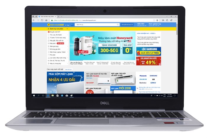 Laptop Dell Inspiron 5570 i5 8250U/4GB/1TB/2GB M530/Win10/Office365/(M5I5238W) Màu Bạc