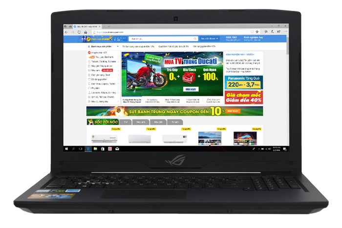 Laptop Asus ROG Strix Scar GL503GE i7 8750H/8GB/1TB+128GB/4GB GTX1050Ti/Win10/(EN021T) Màu Đen - Xám