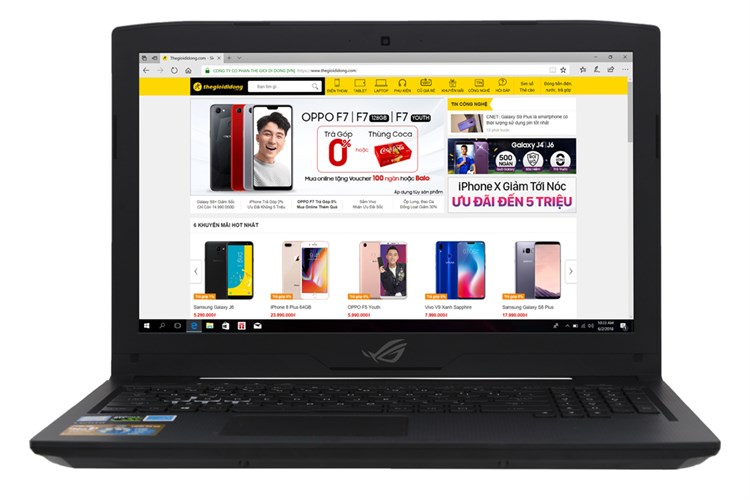 Laptop Asus ROG Strix Scar GL503GE i7 8750H/8GB/1TB+128GB/4GB GTX1050Ti/Win10/(EN021T)